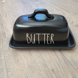 Rea Dunn Butter Dish Black